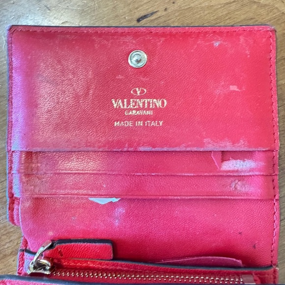 Valentino Garavani Black Wallet with Gold Studs - Picture 6 of 7